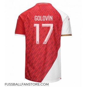 AS Monaco Aleksandr Golovin #17 Replik Heimtrikot 2023-24 Kurzarm